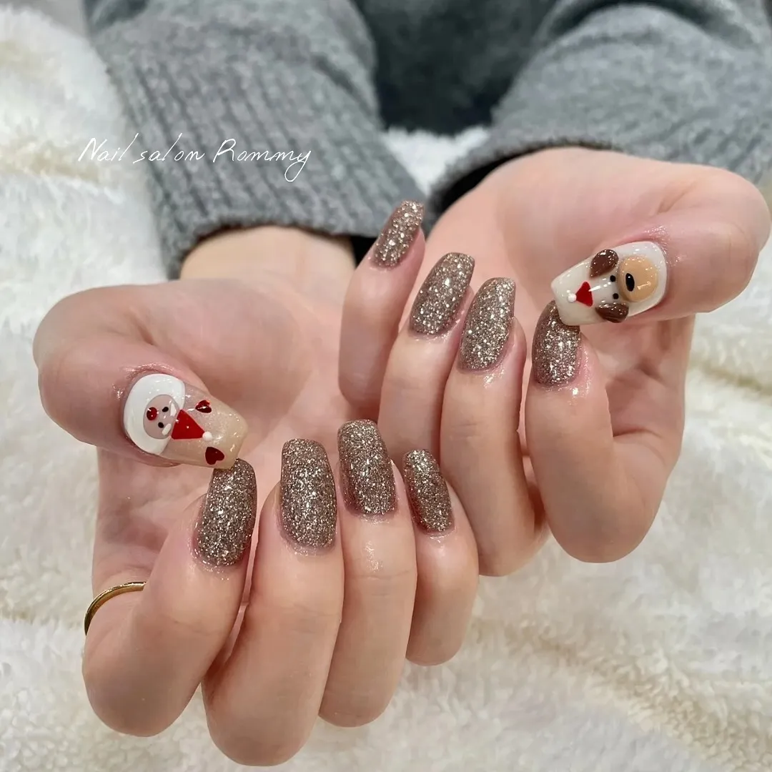 @rommy__yui_ のX'mas nail🎄✨