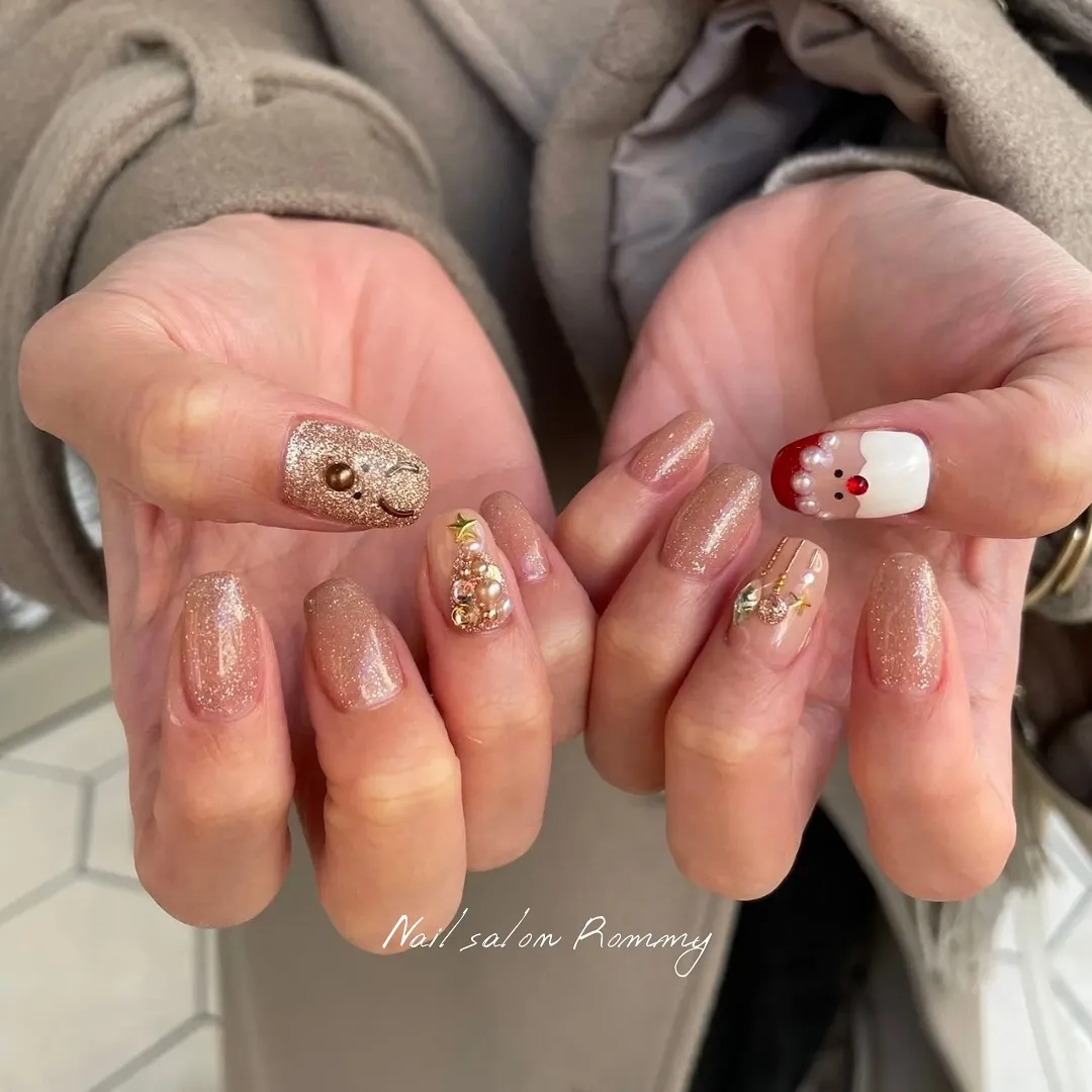 @rommy__yui_ のX'mas nail🎄✨