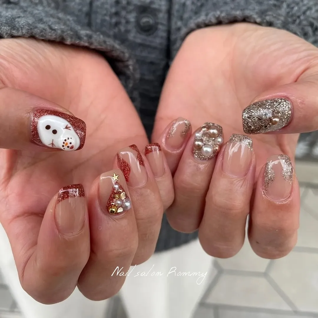 @rommy__yui_ のX'mas nail🎄✨